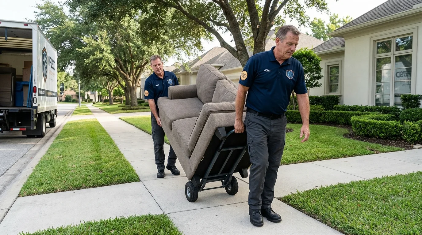 Local residential moving crew loading furniture in Waikoloa, HI